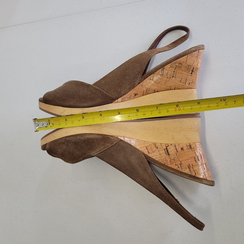 Miu miu wood & suede leather mules - Picture 6 of 7